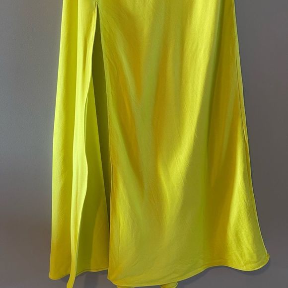 ZARA Neon Yellow Strappy Maxi Dress || SZ S - Picture 7 of 17